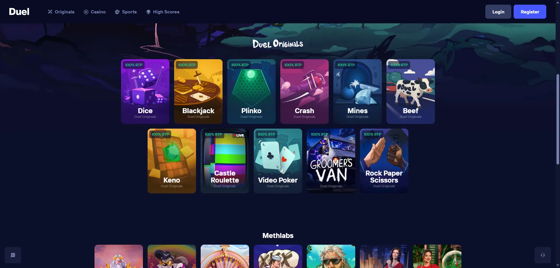 Biblioteca de más de 5000 juegos de casino en Duel Casino México